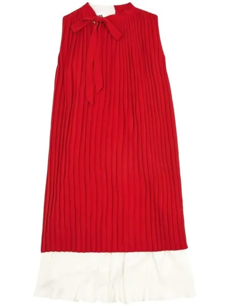 MM6 Maison Margiela многослойное платье миди, красный