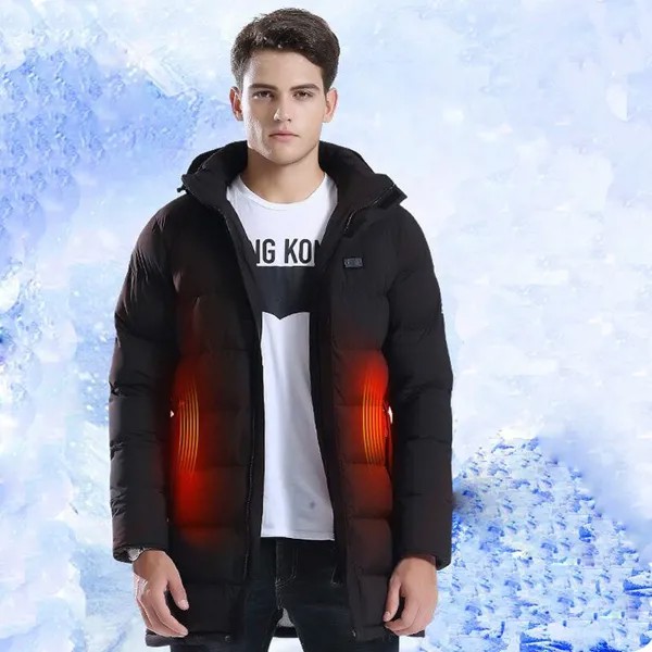 Мужская зимняя уличная куртка с подогревом, умная Рабочая куртка с USB-разъемом, пальто с регулируемой температурой, защитная одежда DSY0014