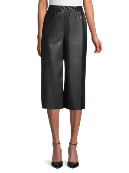Укороченные брюки Bailey 44 из искусственной кожи Thandi, чёрный