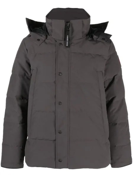Canada Goose парка Wyndham с капюшоном, серый
