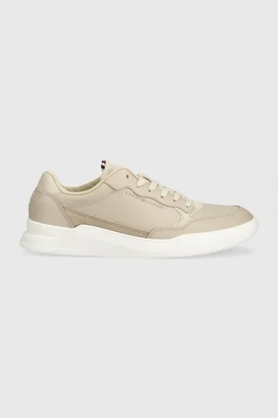 Кожаные кроссовки ELEVATED CUPSOLE LEATHER Tommy Hilfiger, бежевый