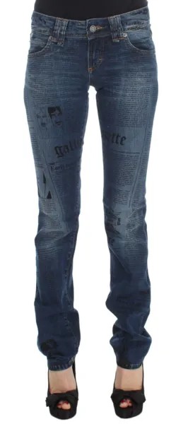JOHN GALLIANO Брюки Джинсы Синие хлопчатобумажные брюки Slim Fit Bootcut W26 Рекомендуемая розничная цена 480 долларов США