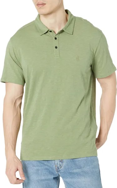 Рубашка-поло Victor Short Sleeve Slub Cotton Polo w/ Peace Sign Embroidery K5787Z1 John Varvatos, цвет Legume