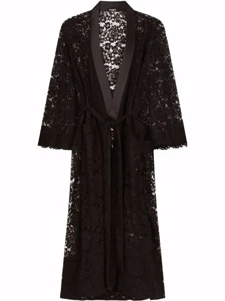 Dolce & Gabbana длинный кружевной халат