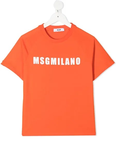 MSGM Kids футболка с логотипом
