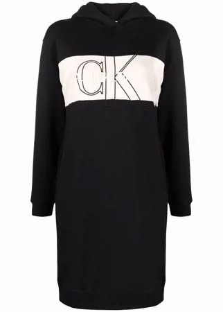 Calvin Klein Jeans платье-худи с вышитым логотипом