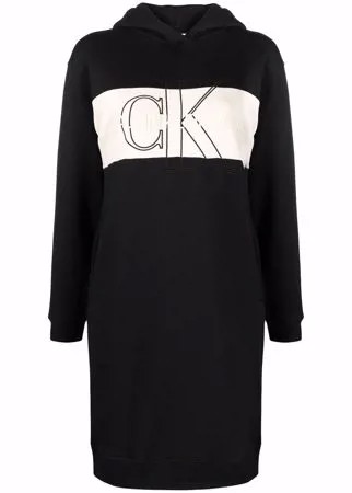 Calvin Klein Jeans платье-худи с вышитым логотипом