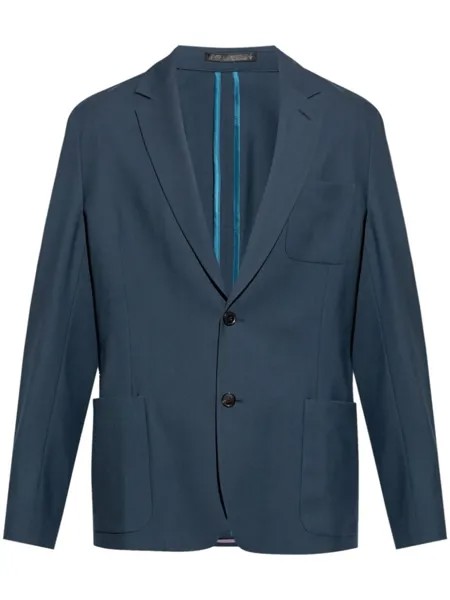 Paul Smith шерстяной однобортный пиджак, синий