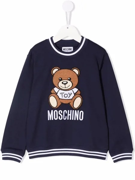 Moschino Kids толстовка с вышитым логотипом