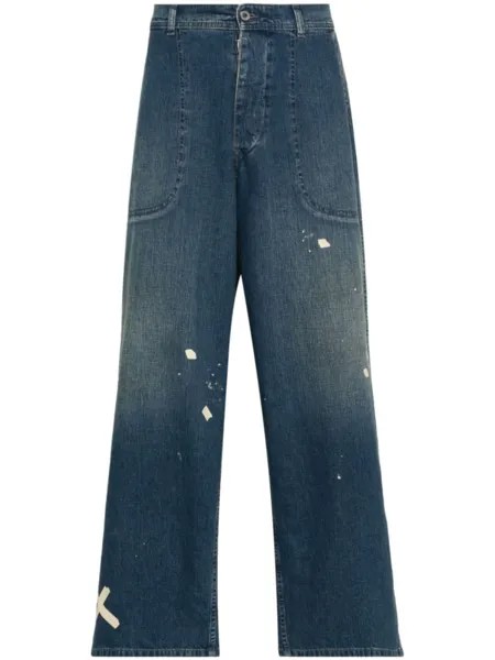 Maison Margiela прямые джинсы с заниженной талией, синий