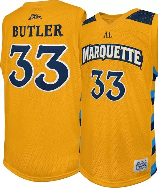 Retro Brand Мужской Marquette Golden Eagles Джимми Батлер # 33 Золотая копия баскетбольной майки