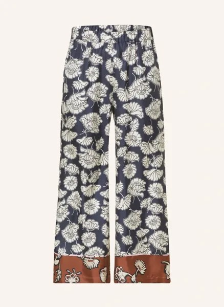 Шелковые брюки диво Weekend Maxmara, белый