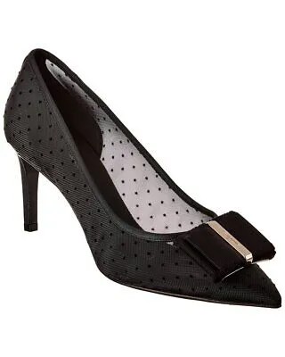 Женские туфли-лодочки Ferragamo Zeri с двойной сеткой, черные 9,5 C