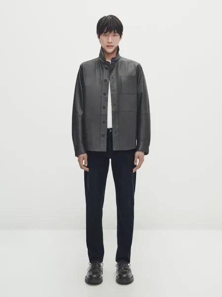Джинсы Slim-Fit с начесом Massimo Dutti, индиго