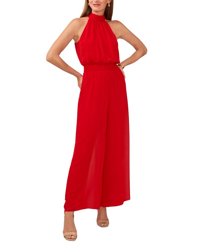 Женский комбинезон с широкими штанинами и завязками на спине Vince Camuto, цвет Ultra Red