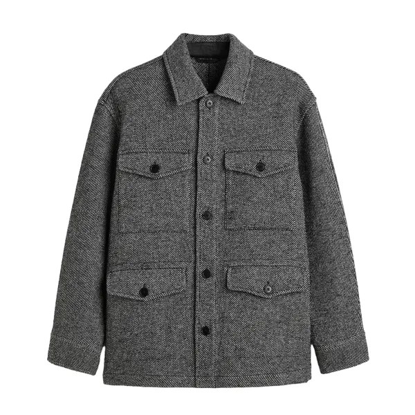 Куртка-рубашка Wool-blend H&M, темно-серый