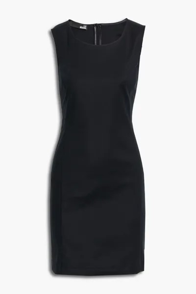 Платье мини из смесового хлопка с жаккардовой отделкой LOVE MOSCHINO, черный