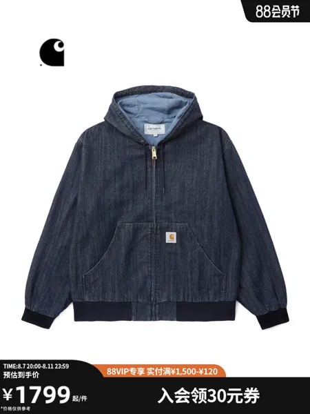 Куртка мужская джинсовая Carhartt WIP с логотипом, синий
