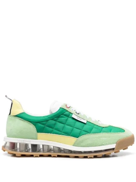Thom Browne стеганые кроссовки Tech Runner, зеленый
