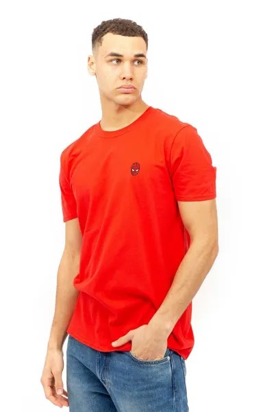 Хлопковая футболка с эмблемой Spidey Head Marvel, красный