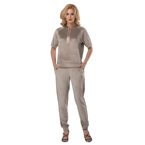 Lelio Стильный женский костюм с декором из пайеток, хаки, XXL