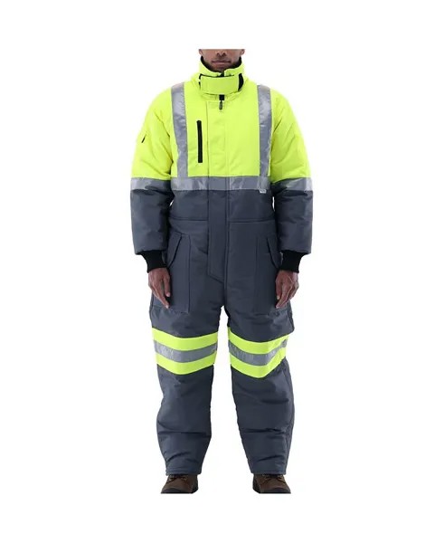 Высокие утепленные комбинезоны HiVis с морозильной кромкой RefrigiWear, серый
