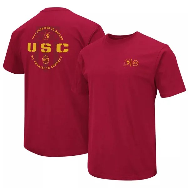 Мужская малиновая футболка USC Trojans OHT Military Appreciation Colosseum