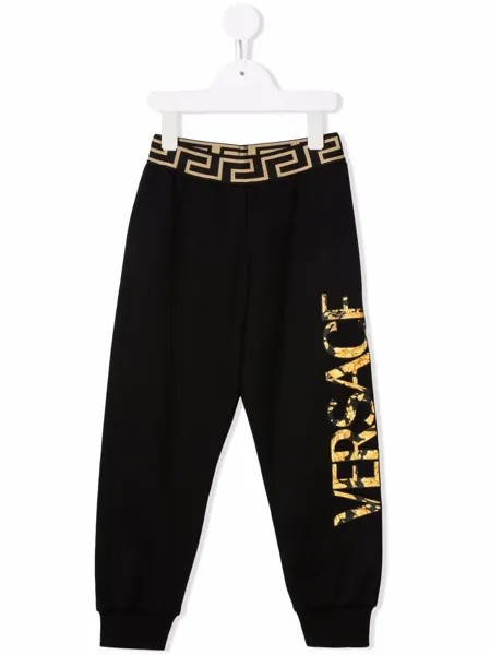 Versace Kids спортивные брюки с узором Barocco