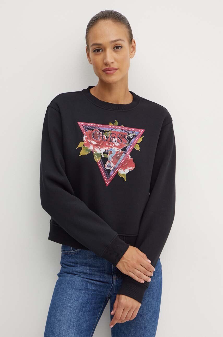 Толстовка Guess ROSES, черный