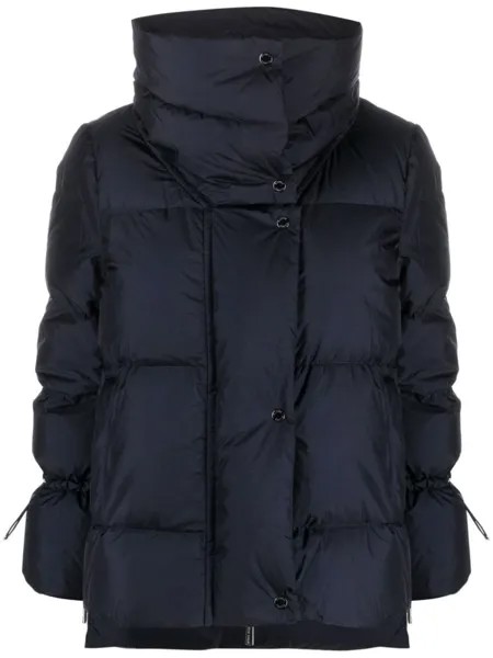 Moorer funnel-neck padded down jacket, синий