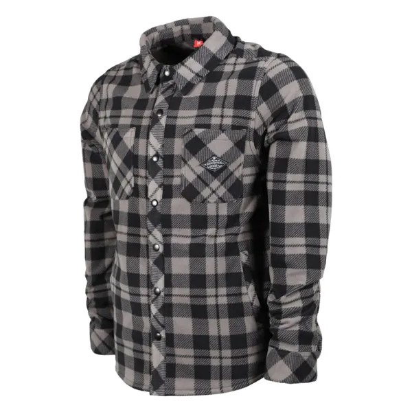Рубашка 686 Mens Sierra Fleece Flannel Charcoal Plaid 2023