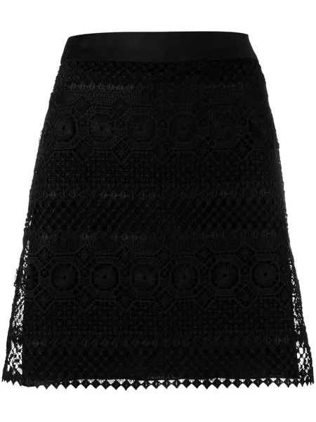 Alberta Ferretti многослойная юбка мини в технике кроше