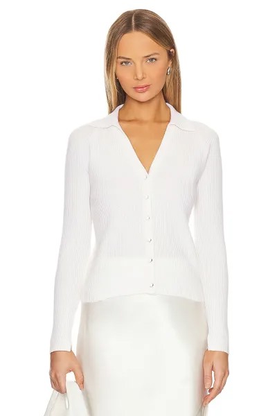 Топ White + Warren Cashmere Polo, цвет Soft White