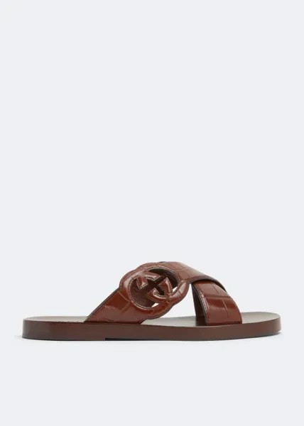 Сандалии GUCCI Nojum sandals, коричневый