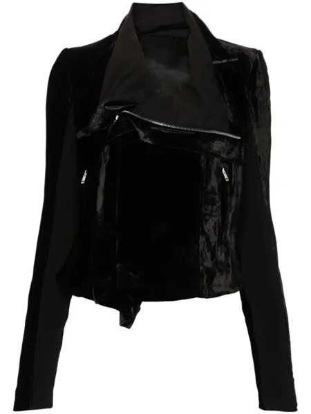 Rick Owens велюровая байкерская куртка Naska, черный