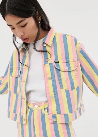 Джинсовая куртка в полоску Wrangler-Мульти