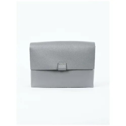 Divalli Женская сумка через плечо из натуральной кожи серая A005 grey grain Divalli