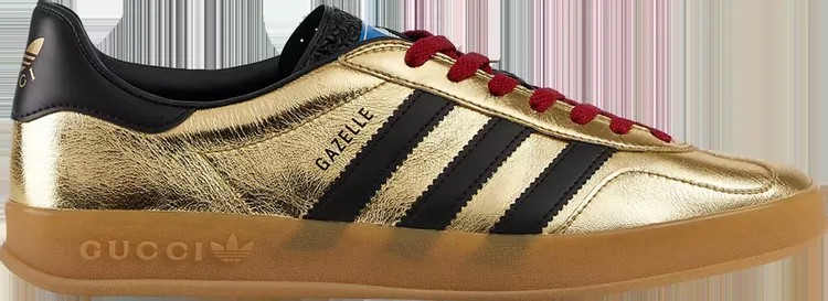 Лимитированные кроссовки Adidas Adidas x Gucci Gazelle 'Metallic Gold', золотой