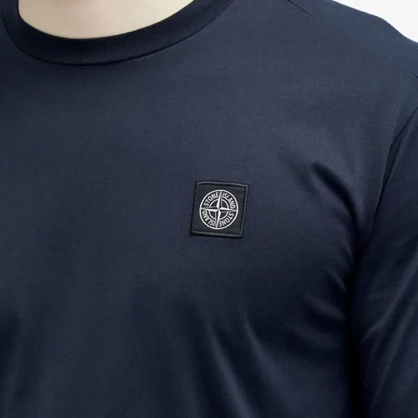 Stone Island Футболка с длинными рукавами и нашивкой, синий