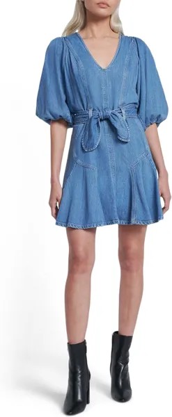 Платье Eco Luster с пышными рукавами 7 For All Mankind, цвет Tulip