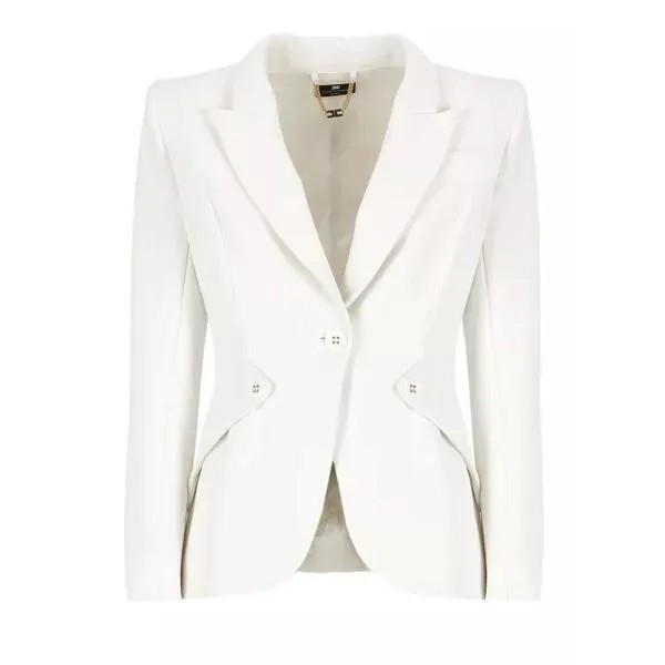 Куртка crepe stretch blazer Elisabetta Franchi, белый