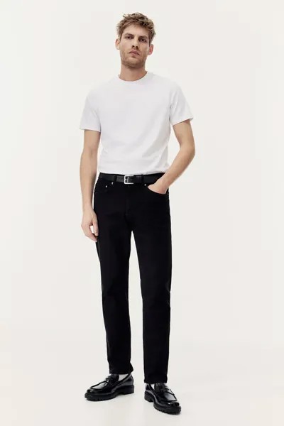 Прямые джинсы стандартного кроя H&M, черный
