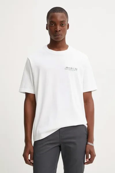 Хлопковая футболка Abercrombie & Fitch, белый