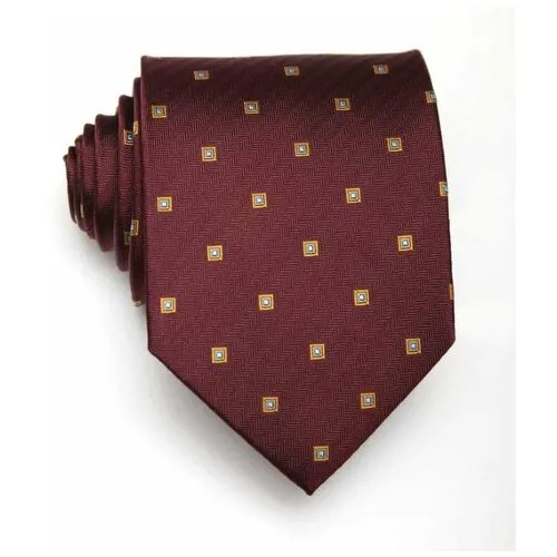 Бордовый мужской галстук с узором Базиль 7507