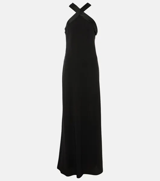 Платье Anta с воротником-халтером Max Mara, черный