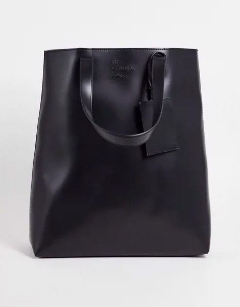 Черная сумка-тоут River Island-Черный цвет