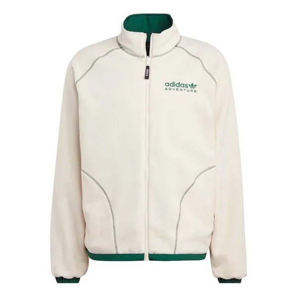 Куртка adidas Originals Adventure Fleece Reversible Jacket 'White Green', белый