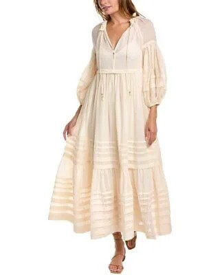 Платье миди Zimmermann Moonshine Tuck женское белое 0P