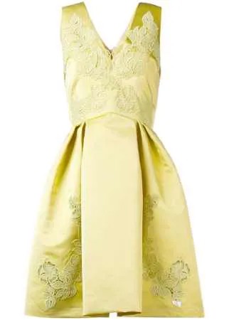 Zuhair Murad расклешенное платье с вышивкой