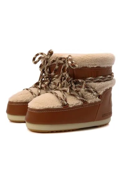 Комбинированные полусапоги Chloé x Moon Boot Chloé